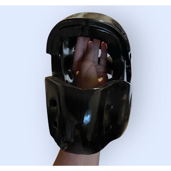 Thunder By Proforce Black Martial Arts Full Face Headgear Adult XL & Face Mask - Picture 4 of 8